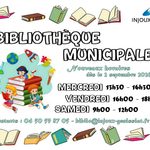 NOUVEAUX HORAIRES DE LA BIBLIOTHEQUE A COMPTER DU 02 SEPTEMBRE 2026